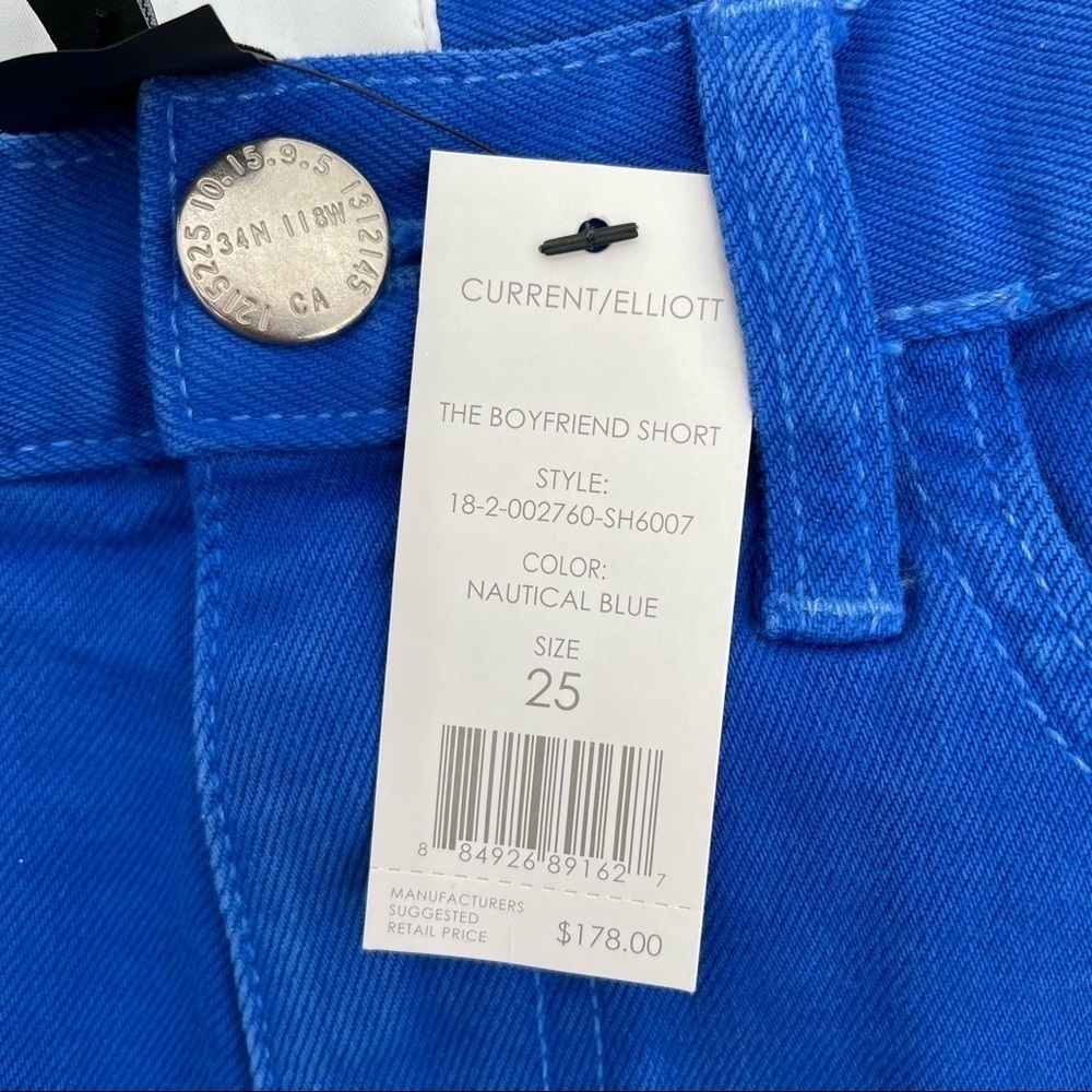 NEW! The Boyfriend Short in Blue with Raw Hem - Picture 12 of 15